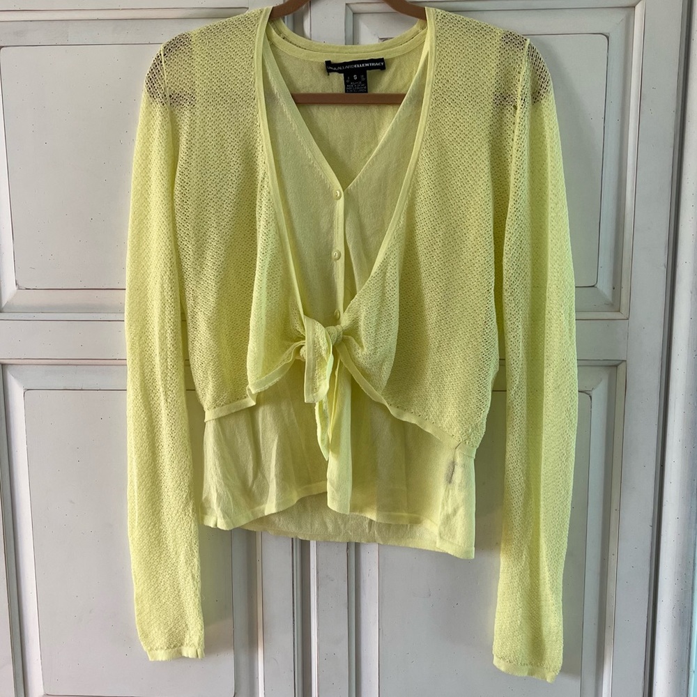 NWOT Ellen Tracy Mesh Sweater with Vest